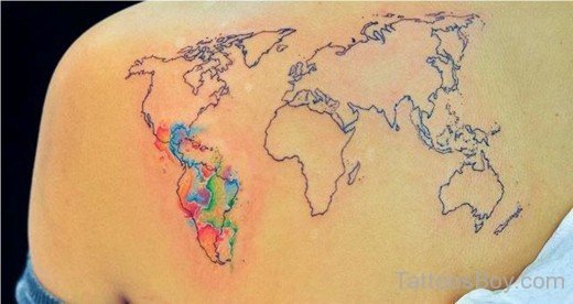 Colorful South America World Map-TB1027