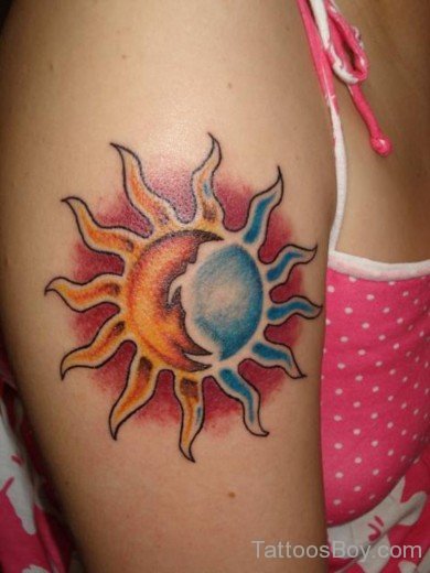 Colorful Sun Tattoo-TB1023