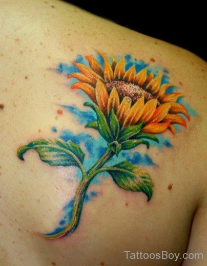 Colorful Sunflower Tattoo-TB1222