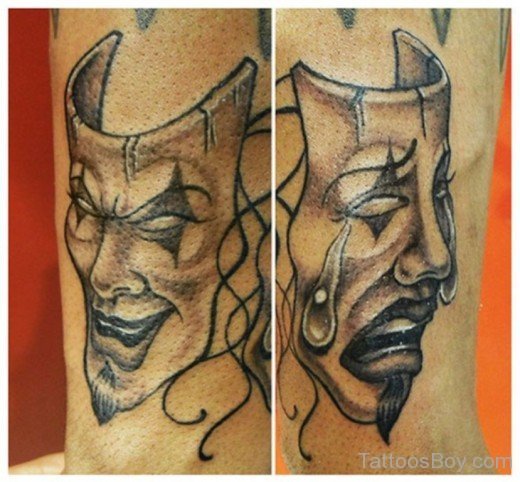 Comedy Mask Tattoo-TB109