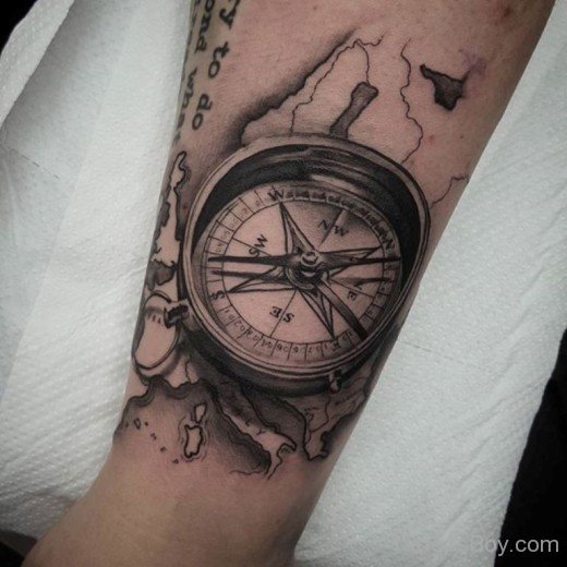 Compass Tattoo Design-TB118