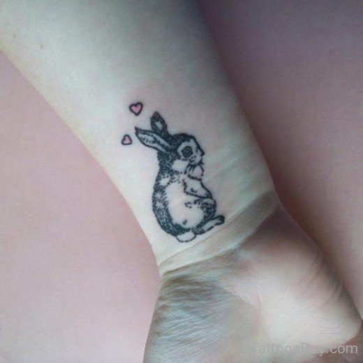 Cool Rabbit Tattoo On Wrist-TB131