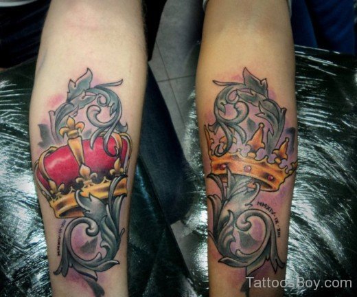Couple Crown Tattoo