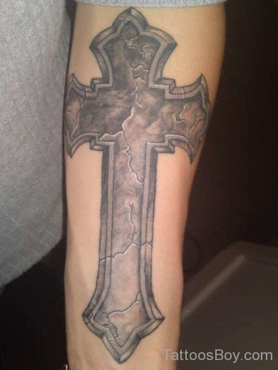 Cross Tattoo On Arm