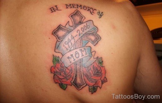 Cross Tattoo On Back