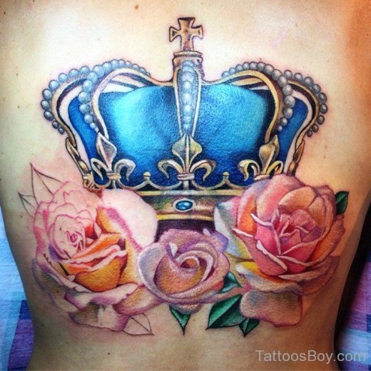 Crown And Rose Tattoo-TB1037