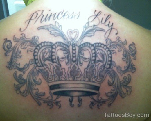 Crown Tattoo Design On Back 2-TB1048