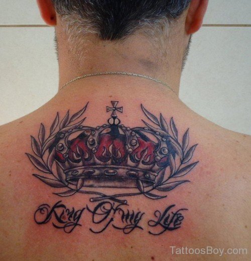 Crown Tattoo Design On Back-TB1052