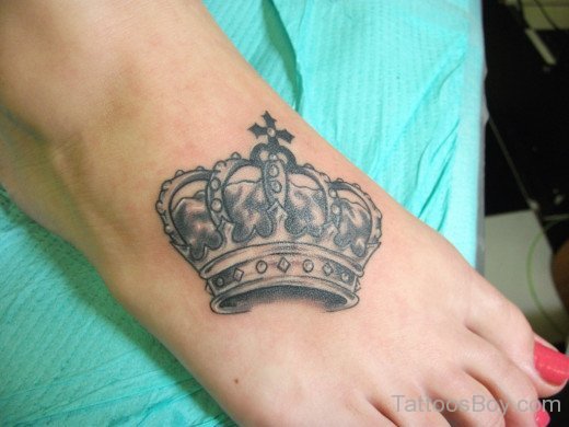 Crown Tattoo On Foot