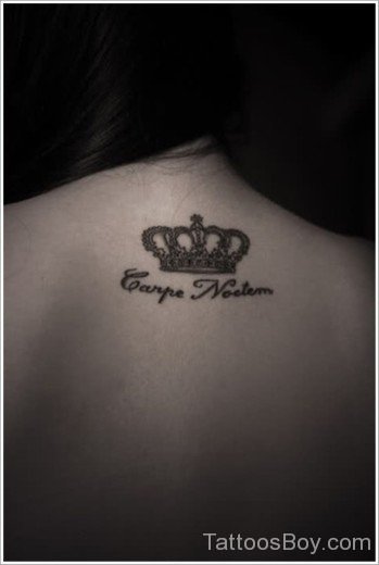 Crown Tattoo Design On Nape-TB1057