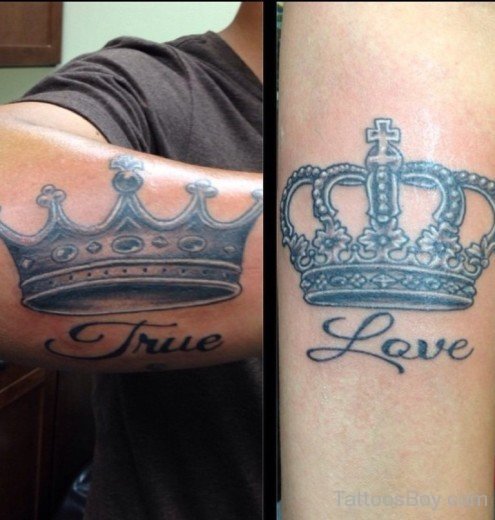 Crown Tattoo On Arm-TB1063