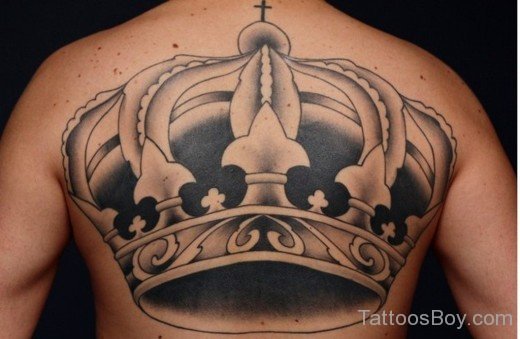 Crown Tattoo On Back 3-TB1064