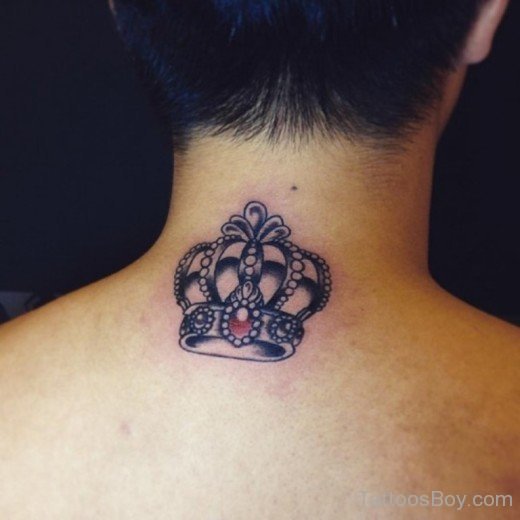 Crown Tattoo On Nape-TB1074