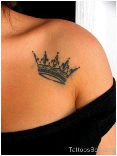 Crown Tattoo On Shoulder-TB1431
