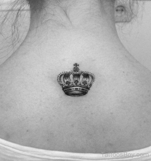 Crown Tattoo Design On Back 7-TB1050