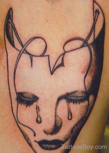 Crying Mask Tattoo-TB111