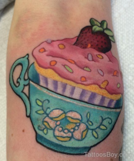 Cupcake Tattoo On  Arm