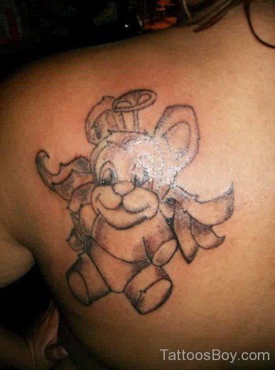 Cute Angel Teddy Bear Tattoo-TB119