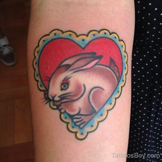 Cute Rabbit Tattoo Design-TB140