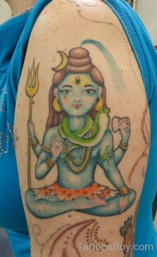Cute Shiva Tattoo  On Arm-TB121