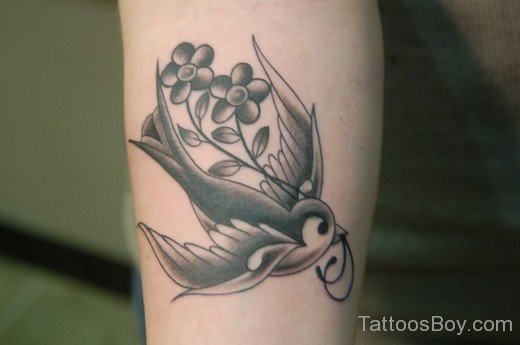 Cute Sparrow Tattoo Design-Tb1040