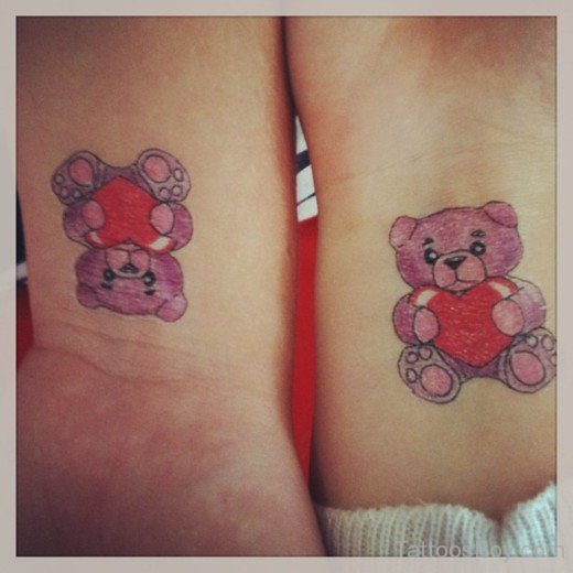 Cute Teddy Bear Tattoo 1-TB120