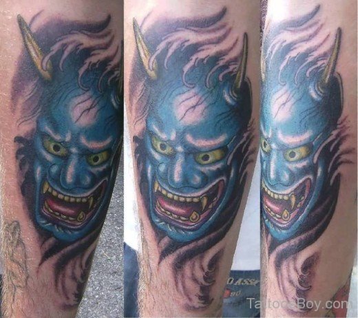 Devil Mask Tattoo Design
