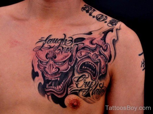 Devil Tattoo On Chest 