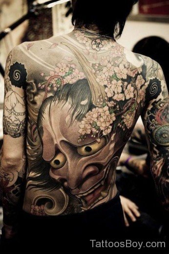 Devil Tattoo On Full Back