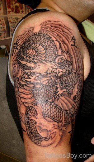 Dragon Tattoo Design On Shoulder-TB1412