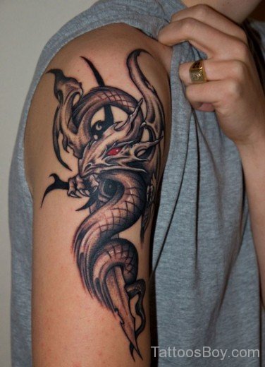 Dragon Tattoo On Shoulder-TB1421