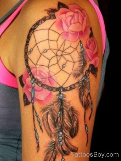 Dreamcatcher Tattoo On SHoulder-TB108