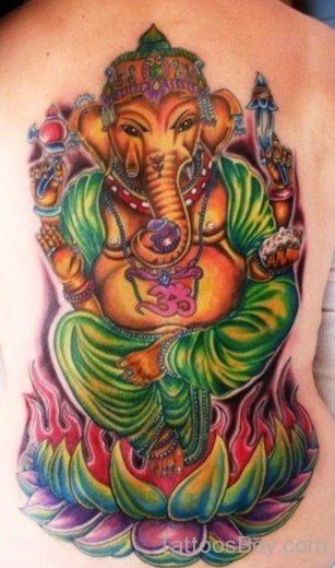 Elegant Ganesha Tattoo Design-TB1039