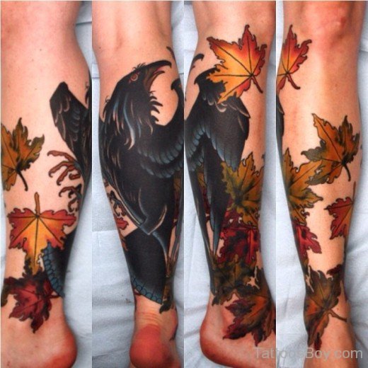 Elegant Leaf Tattoo On Wrist-TB1063