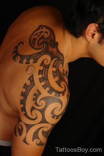 Maori Tribal Tattoo On Back