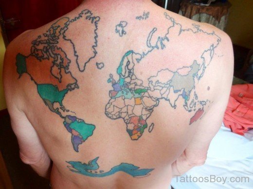 Elegant Map Tattoo Design-TB1050
