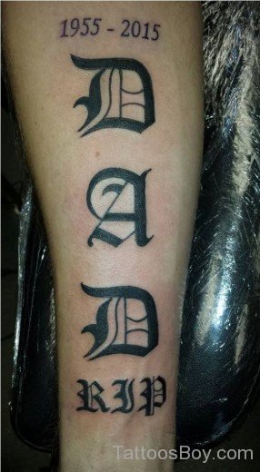 Elegant Old English Tattoo - TB108