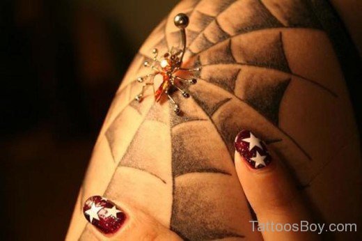 Elegant Spiderweb Tattoo Design