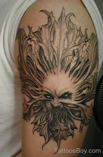 Evil Sun Tattoo On  Half Sleeve-TB1031