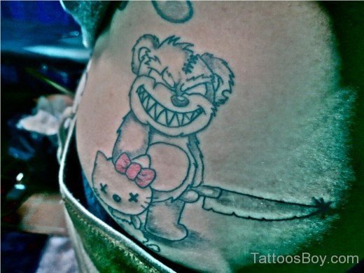 Evil Teddy Bear Tattoo-TB125