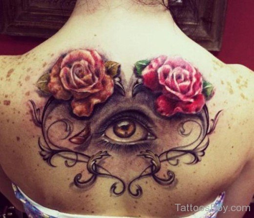 Eye And Rose Tattoo