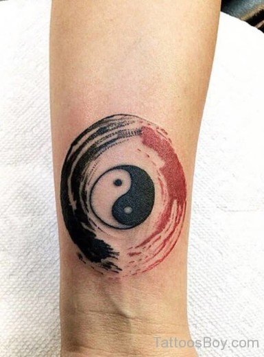 Fabulous Colorful Yin Yang Tattoo-TB1232