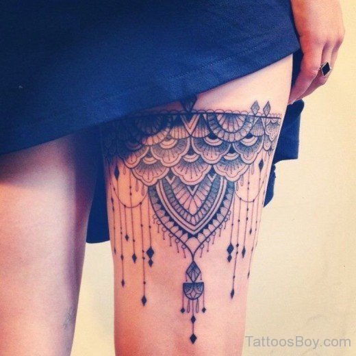 Fancy Thigh Tattoo