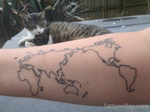 Fantastic Map Tattoo Design-TB1052