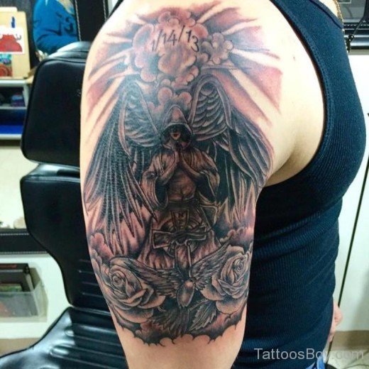Fantastic Memorial Angel Tattoo-TB1020