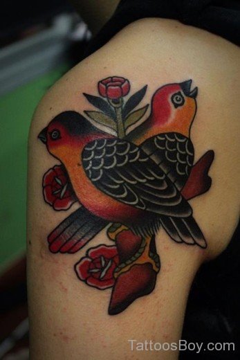 Fantastic Sparrow Tattoo Design-Tb1048