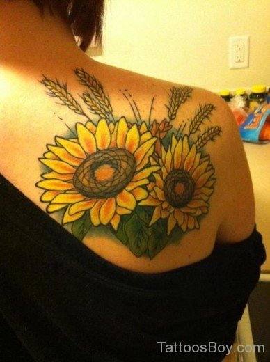 Fantastic Sunflower Tattoo DEsign-TB1229