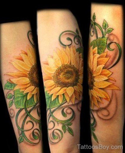 Fantastic Sunflower Tattoo-TB1231