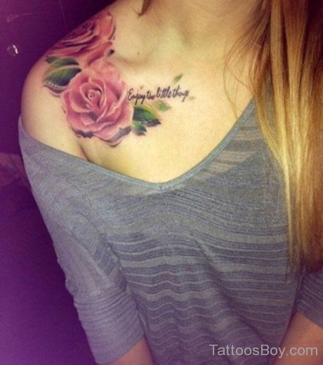Fantstic Rose Tattoo On Shoulder-TB12051