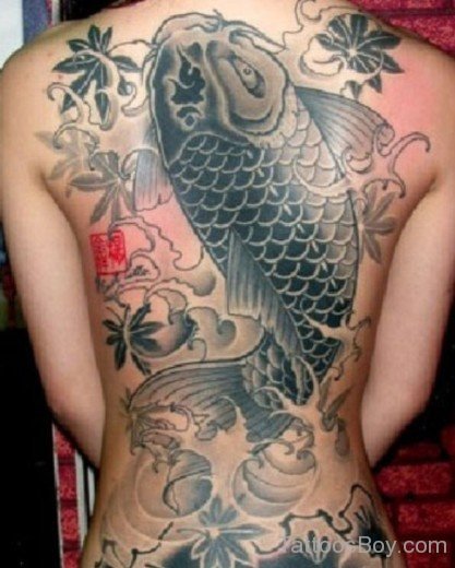 Fish Tattoo On Full Back-TB1046